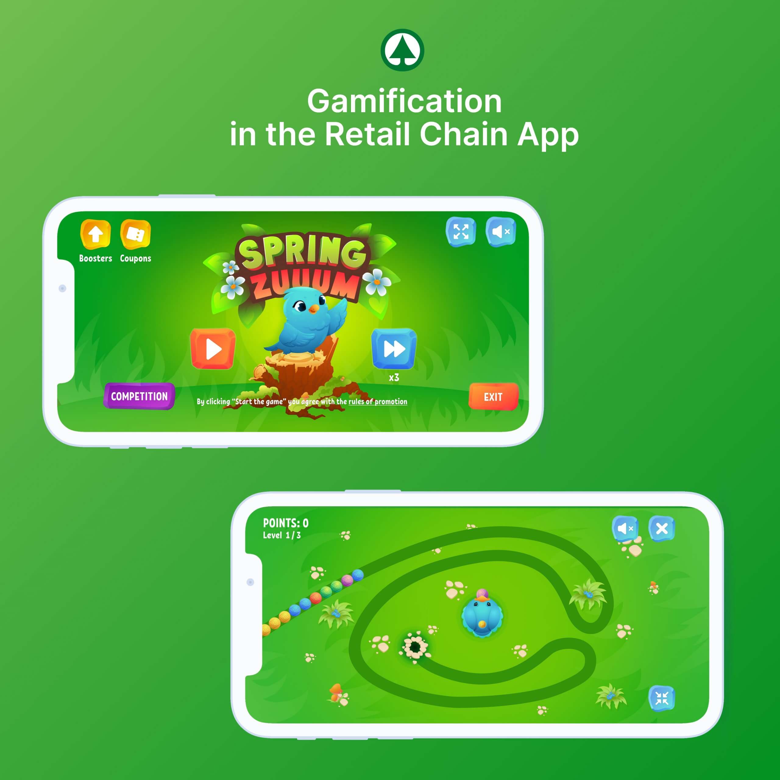 Gamification of a mobile application