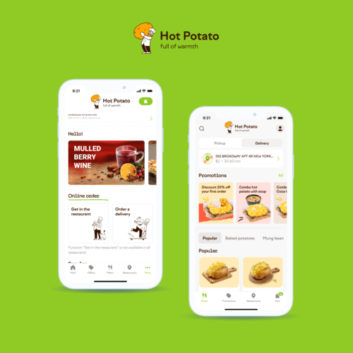 Hot Potato — Mobile app for fast food restaurant chain