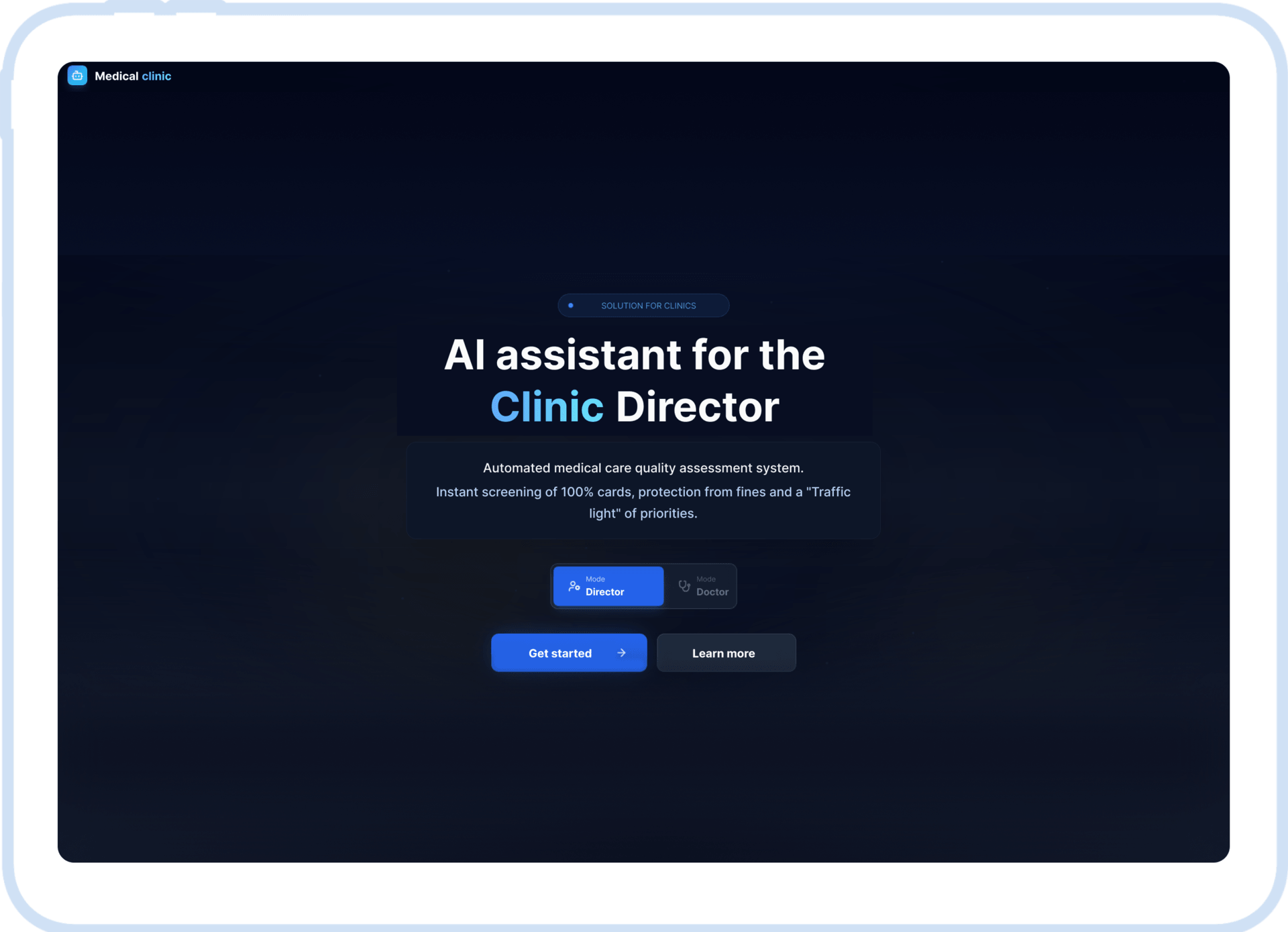 AI Assistant to the Clinic Director